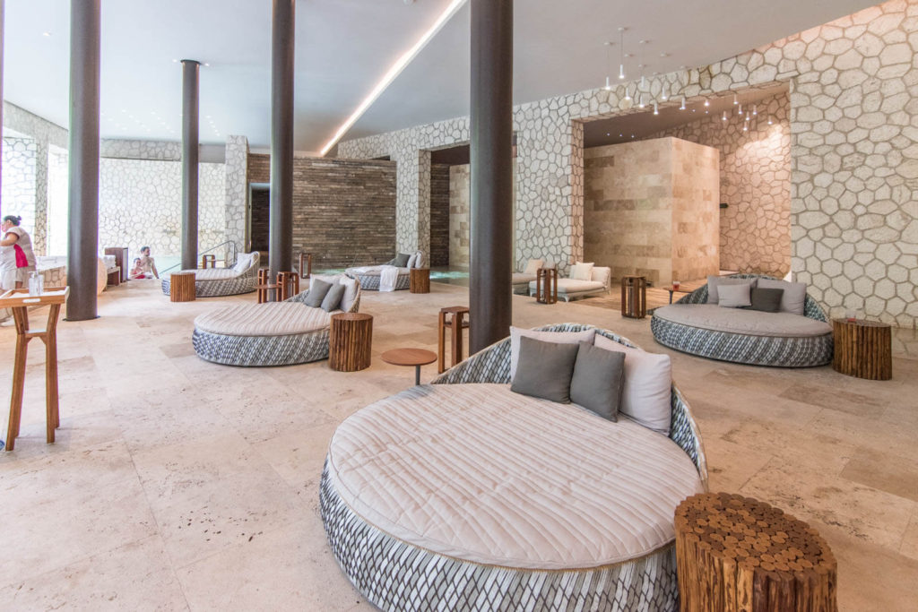 View of the main room at Muluk Spa at Hotel Xcaret Mexico