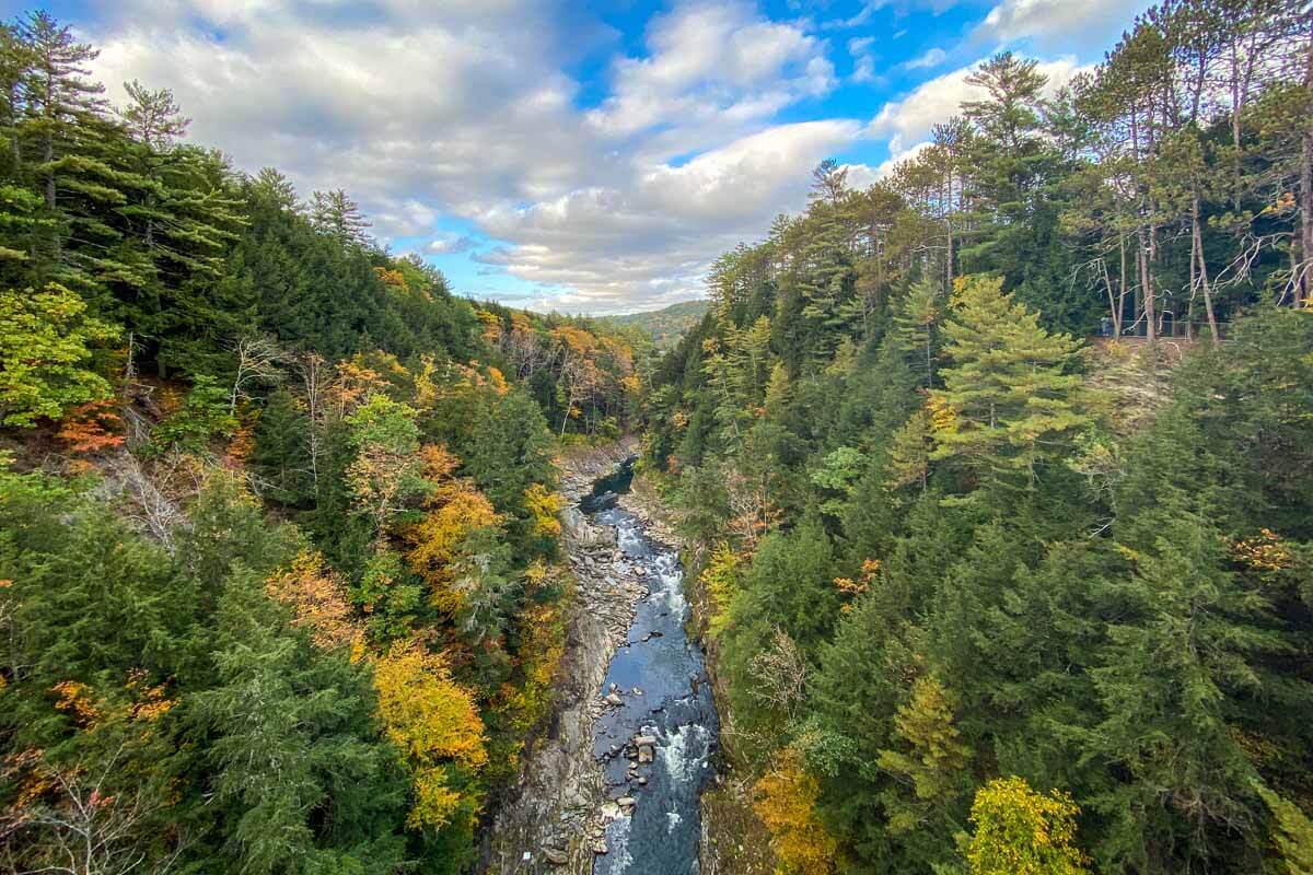 View of Quechee Gorge from Route 4 Bridge