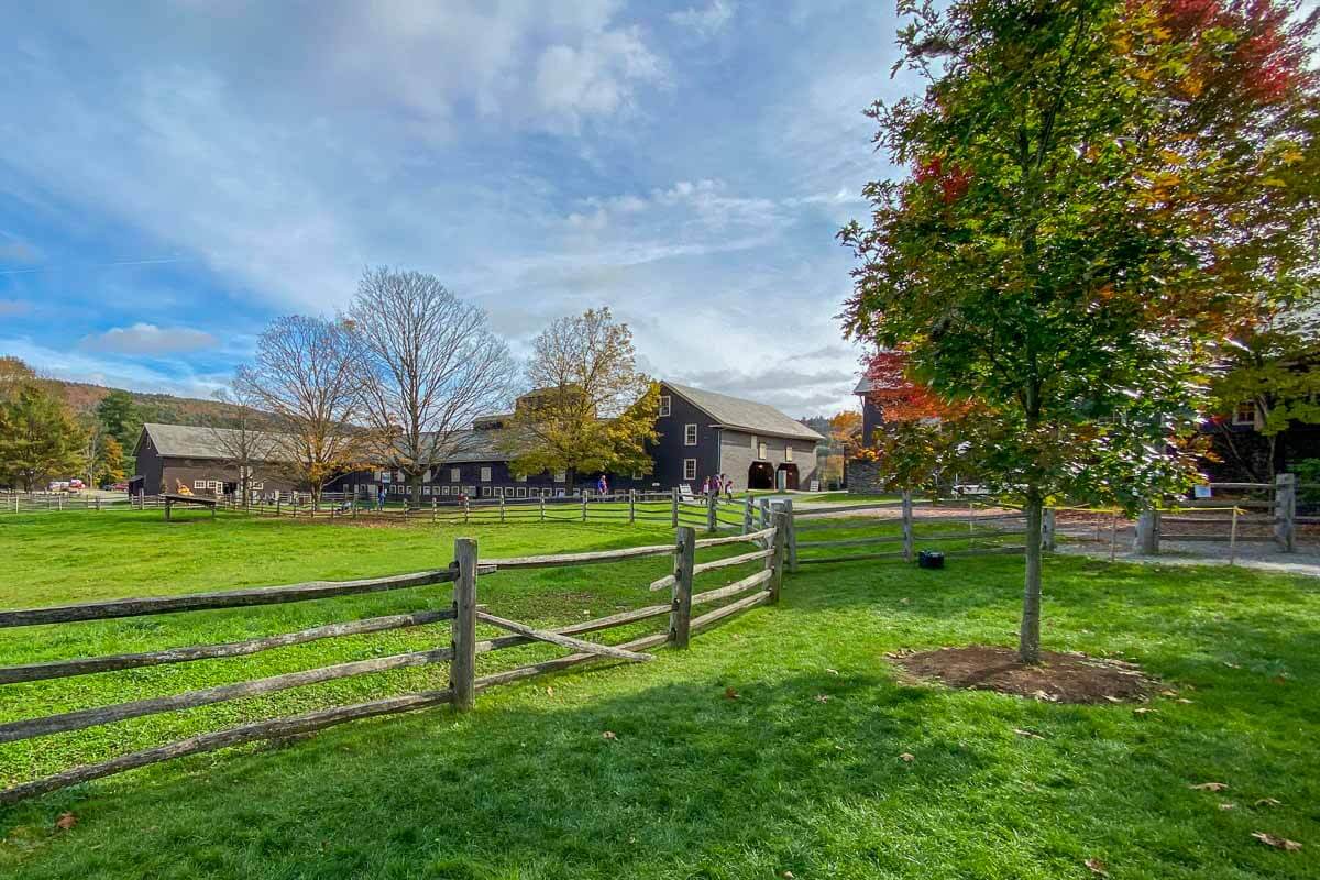 View of Billings Farm & Museum in the fall.