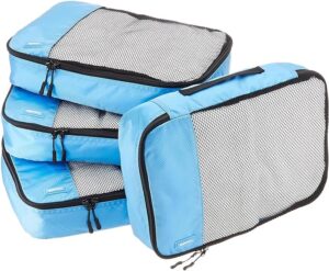 Blue packing cubes